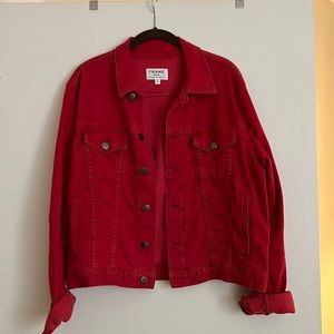 FRAME red denim jacket XL
